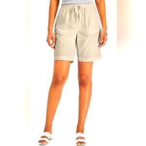 Karen Scott Women's Pull Up Draw String Elastic Waist With Pockets Large